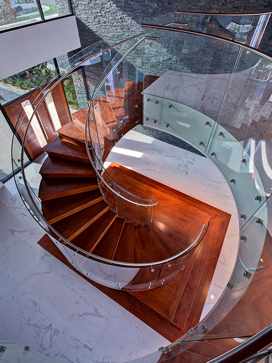 Watson Spiral Glass staircase curved